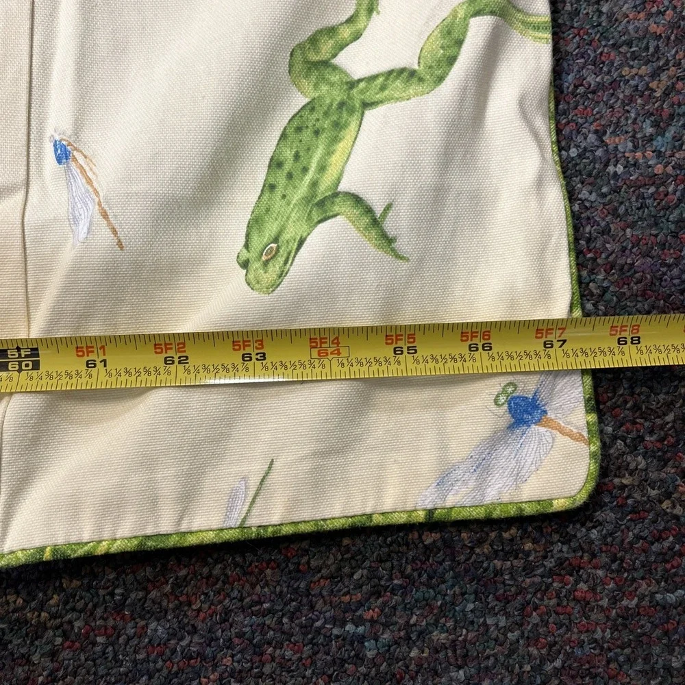 Dransfield & Ross Full Comforter Yellow Frog Dragonfly Reversible Lake House